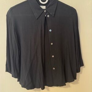 Aritzia Babaton Black Button Down